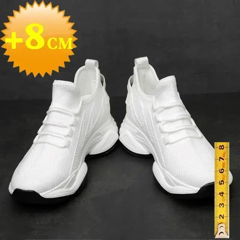 Scarpe da ginnastica da uomo con aumento Scarpe casual con rialzo Scarpe con aumento di altezza da 8 cm per ascensore estivo traspirante da 6 cm