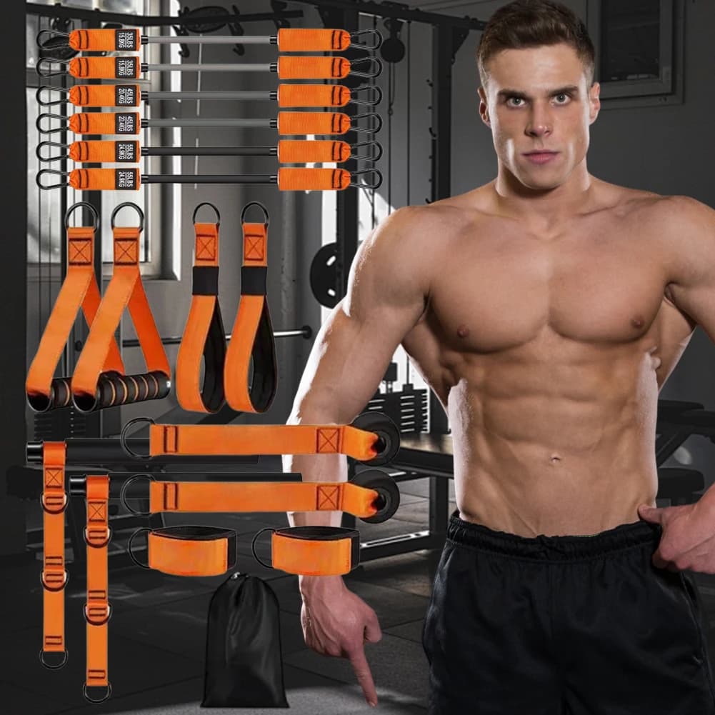 Pilates & Resistance Band Equipment, Pilates Exercise Bar with Home Gym, Fitness, Yoga & Strength Training
