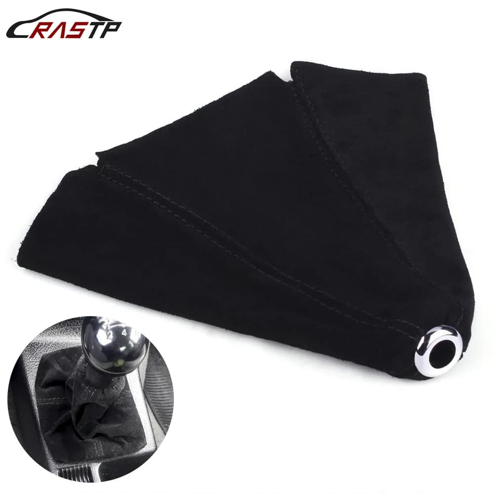 RASTP-Racing Car Universal Frosted Leather Car Gear Shift Knob Boot Gear Head Dust Cover RS-SFN002