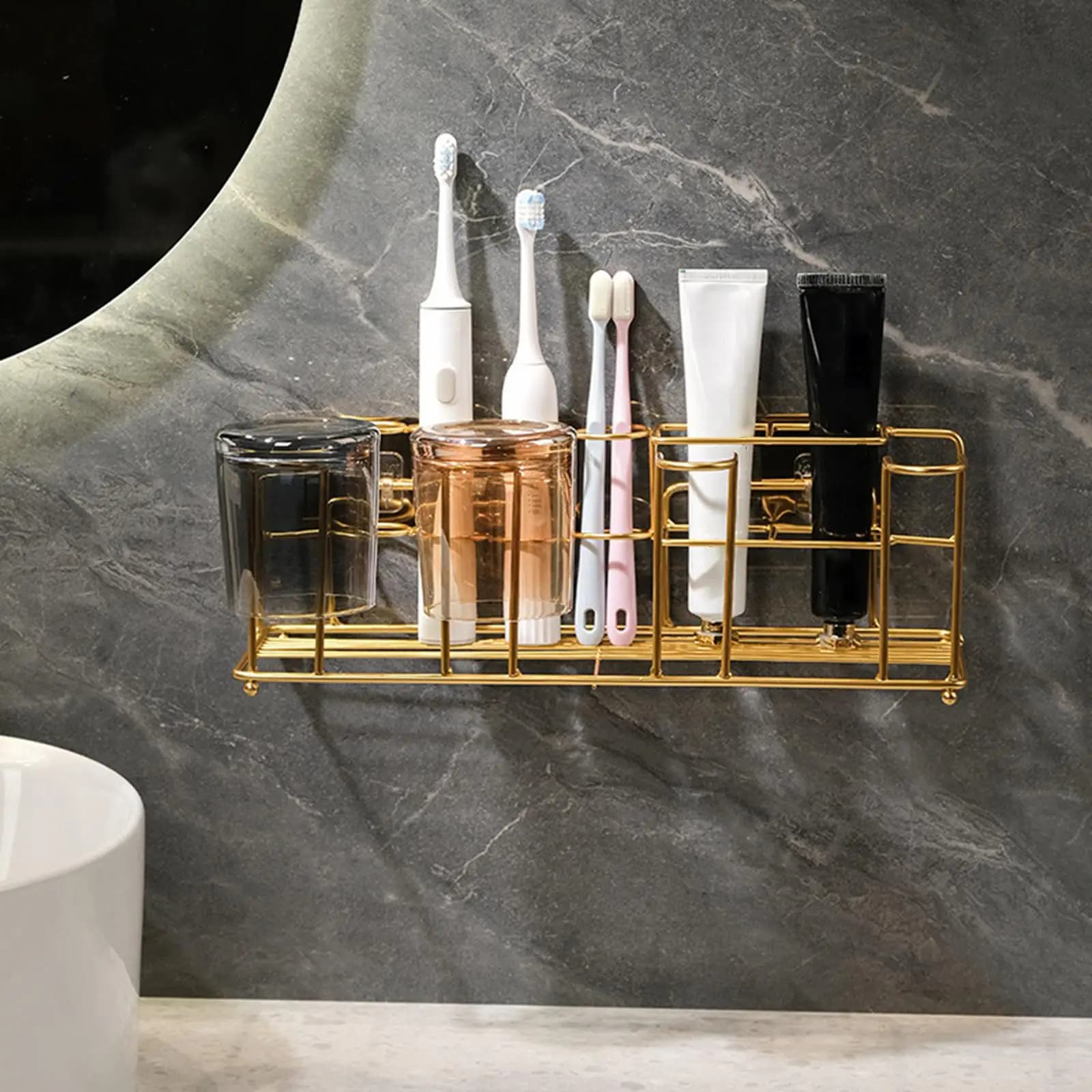 Multifunctional toothpaste holder for electric toothbrush