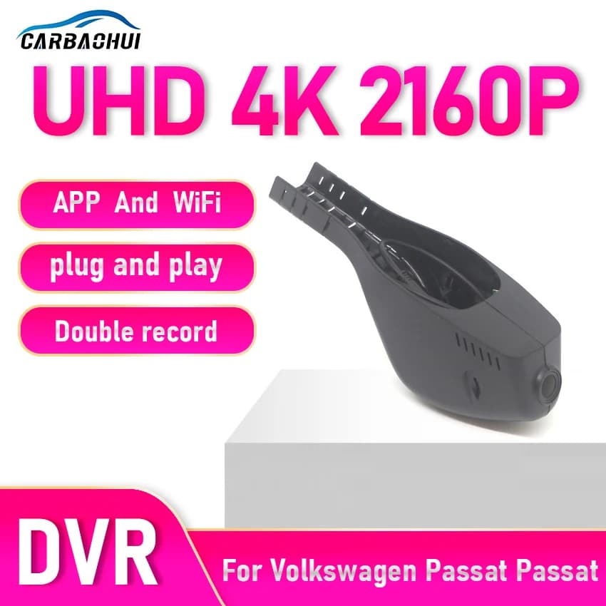 4K Dash Cam For Volkswagen Passat (B8) 2016-2023, Dascam For Volkswagen Touran 2016-2025, WiFi Car DVR Camera, OEM Style