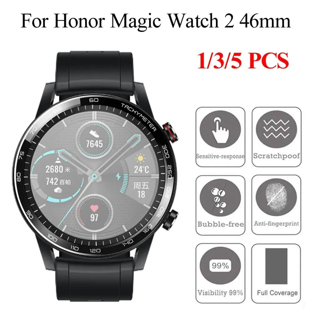 Smart Watch Clear Soft 3D Curved All-inclusive Full Cover Screen Protector Protective Film For Honor Magic watch 2 46mm