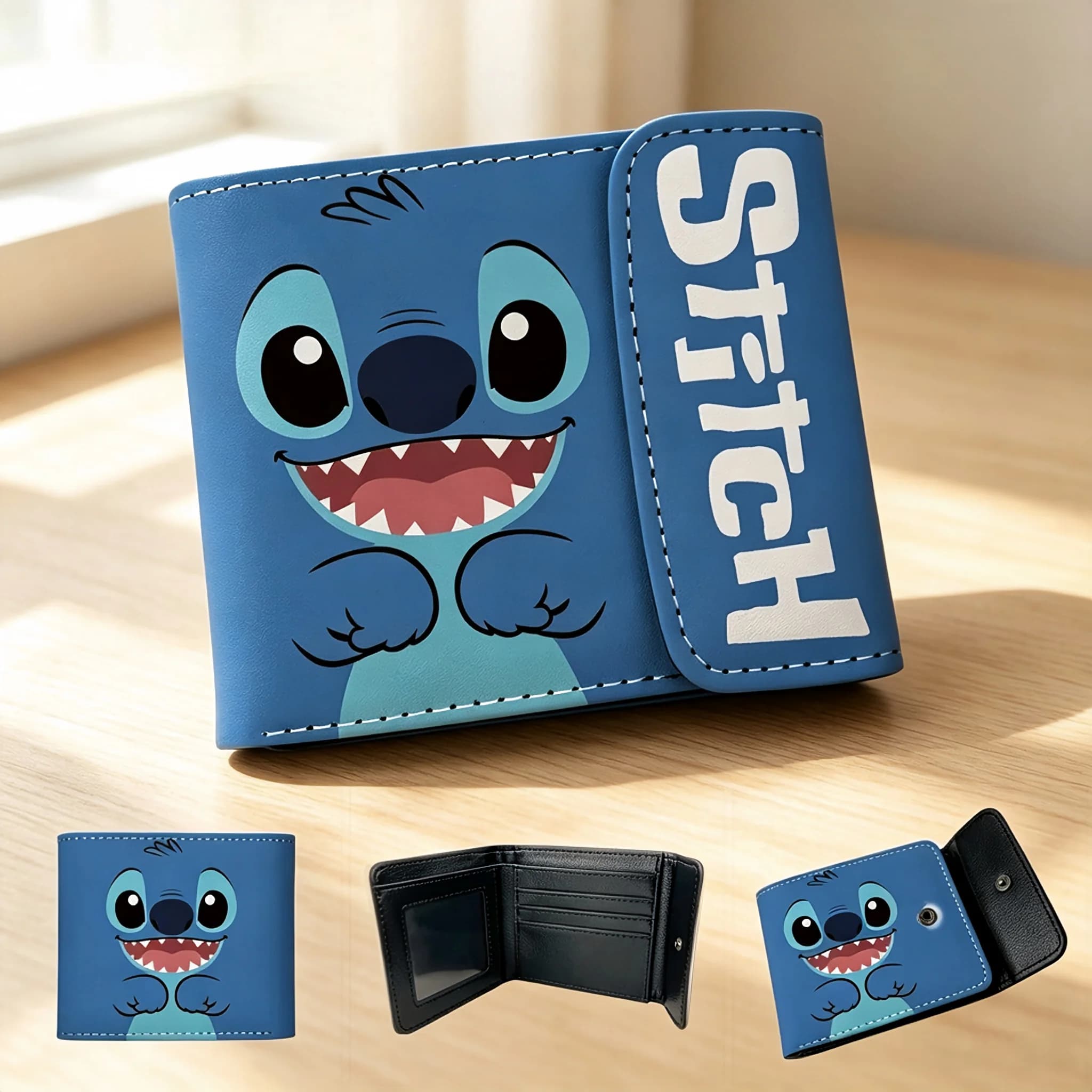 Cute Cartoon Short Wallet Soft PU Leather Hasp Coin Purse Multi Card Slots Mini Daily Clutch Bag Gift For Teen Girls Students