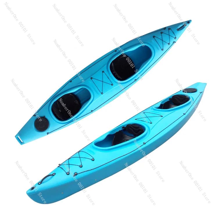 Singolo doppio triplo kayak in plastica pagaia canoa oceano barca pesca barca ricreativa club