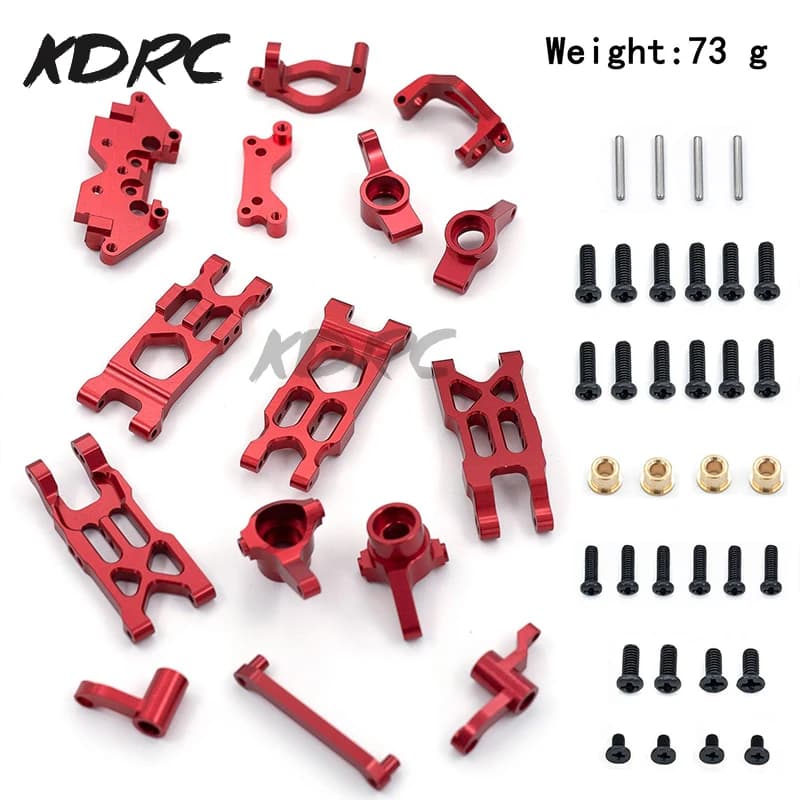 Set completo HBX 18859 18858 18857 18856 Parti di aggiornamento in metallo Gruppo tazza dello sterzo Braccio oscillante Base C Assale Montaggio Shock Board 1/18 RC Car