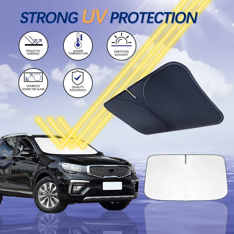 Car Sun Visor Front Windshield Sunshade Heat Insulation Summer Auto Accessories For Kia KX7
