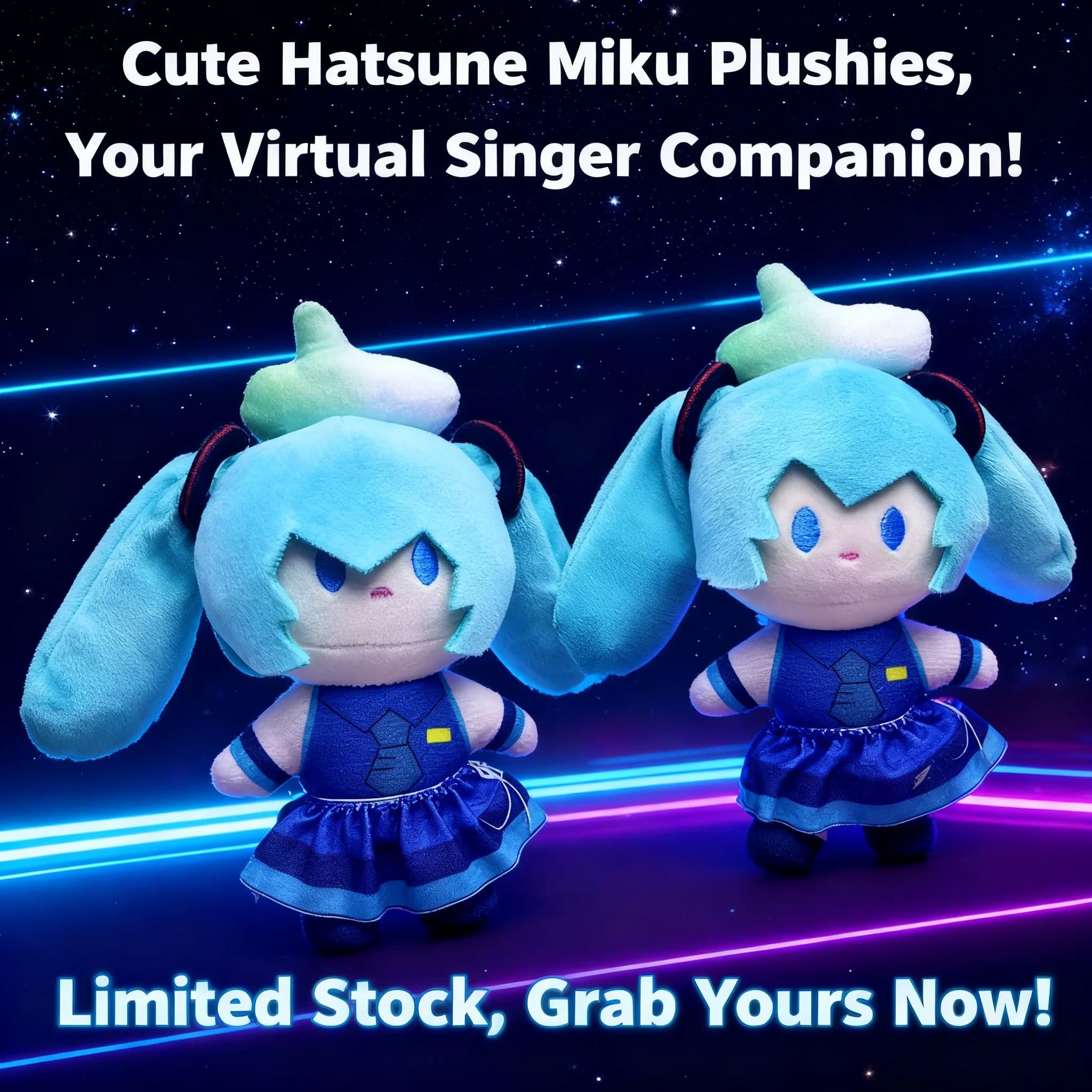 Nuovo Portachiavi Peluche Hatsune Miku con Tirante, Bambola Personaggio Anime, Accessorio da Appendere alla Borsa, Animale di Peluche Kawaii di Tendenza