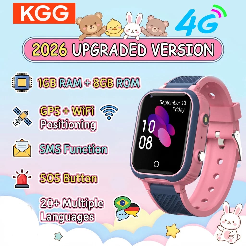 Nuovo Smartwatch per Bambini 4G GPS WIFI con Videochiamata SOS LT21, Orologio Intelligente con Fotocamera, Monitoraggio e Localizzazione per Ragazzi e Ragazze