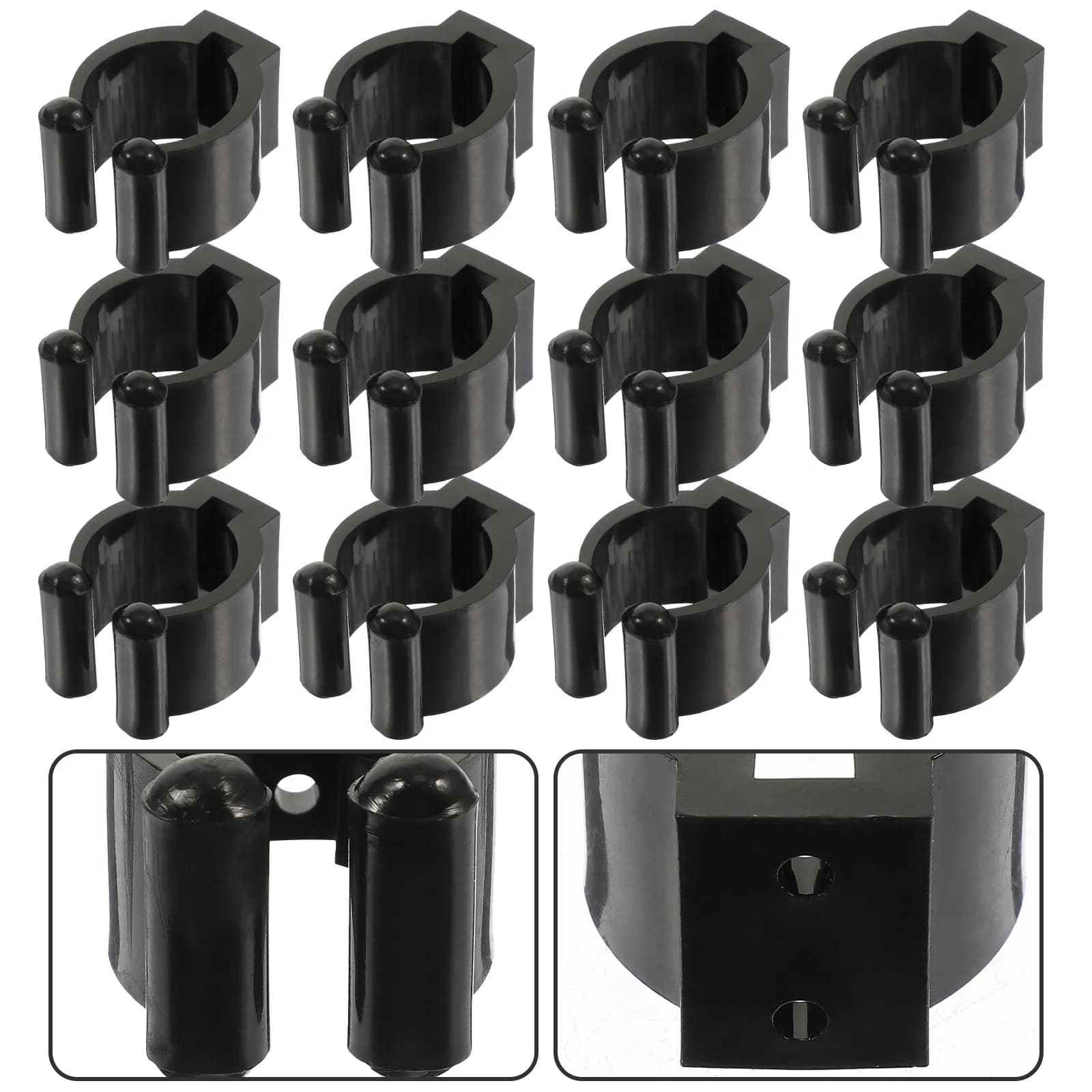 4 Pezzi Supporto in Metallo per Stecche da Biliardo, Morsetto per Canne da Pesca, Espositore Compatto, Clip Leggera e Resistente
