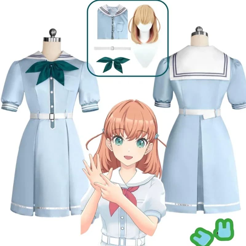 Anime Hasu No Sora Jogakuin School Idol Club Hinoshita Kaho Otomune Kozue Costume Cosplay Bella Verde Marino Uniforme Vestito 2025