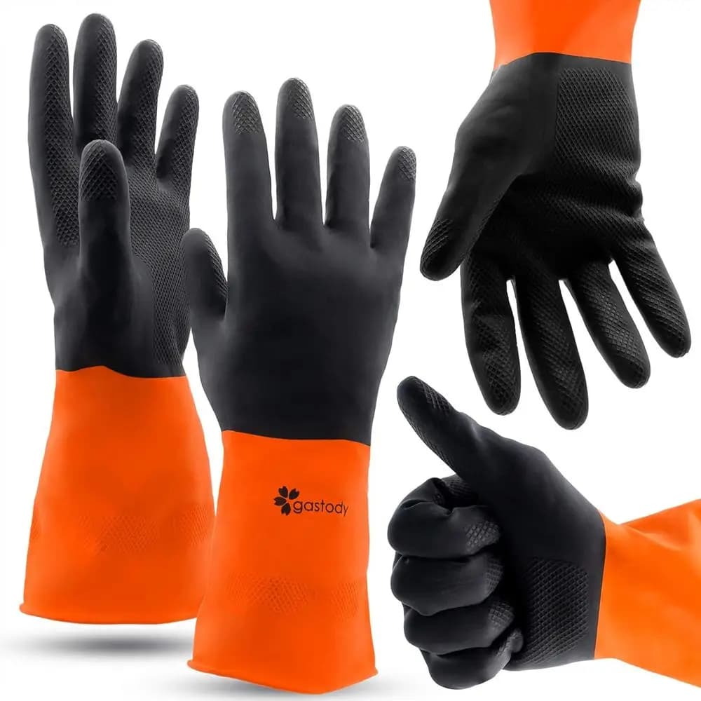Guanti da Lavoro Riutilizzabili Resistenti ad Acidi, Oli e Alcali - Taglie da S a XXL
