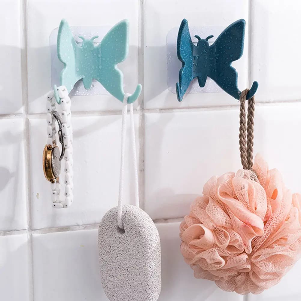 4 Pezzi Ganci a Ventosa Resistenti per Doccia, Supporto da Parete per Bagno e Cucina, in Materiale PP Leggero e Super Resistente