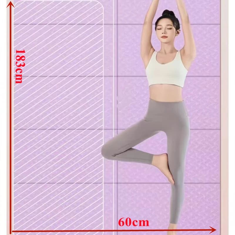 4 mm thick portable folding yoga mat for fitness training 183 * 60 cm Easy to store Yoga Pilates Home Exercise