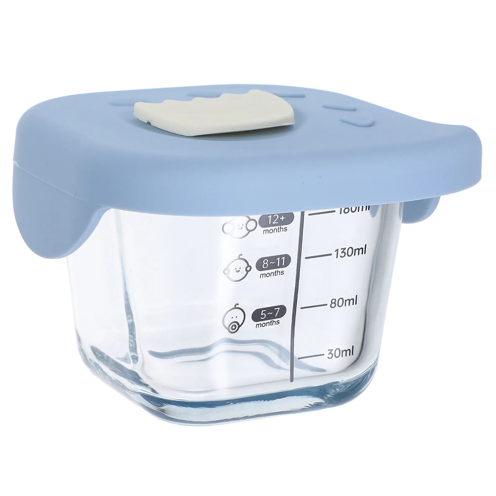 Glass Baby Feeding Bowl Large Capacity Clear Baby Food Storage Container Complementary Food Bowl with Lid for Meals