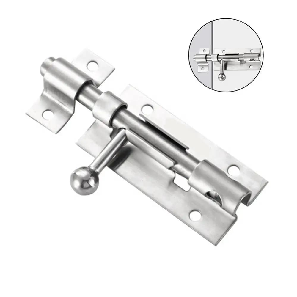 Serratura per porta di casa con bullone di sicurezza in acciaio inossidabile addensato resistente per porta in legno/camera/bagno