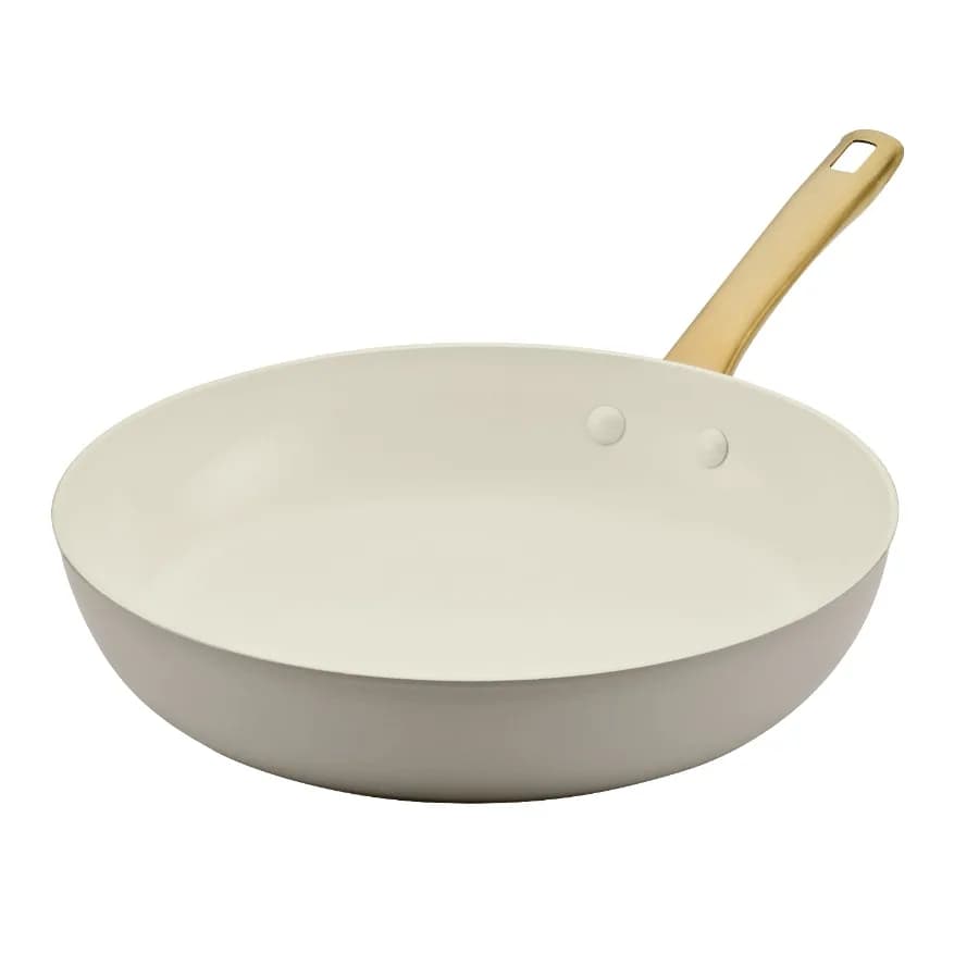 Forged Induction 12.25 Inch Ceramic Nonstick Frying Pan Skillet Dishwasher Safe and Oven Safe to 500°F with Stainless Steel Han