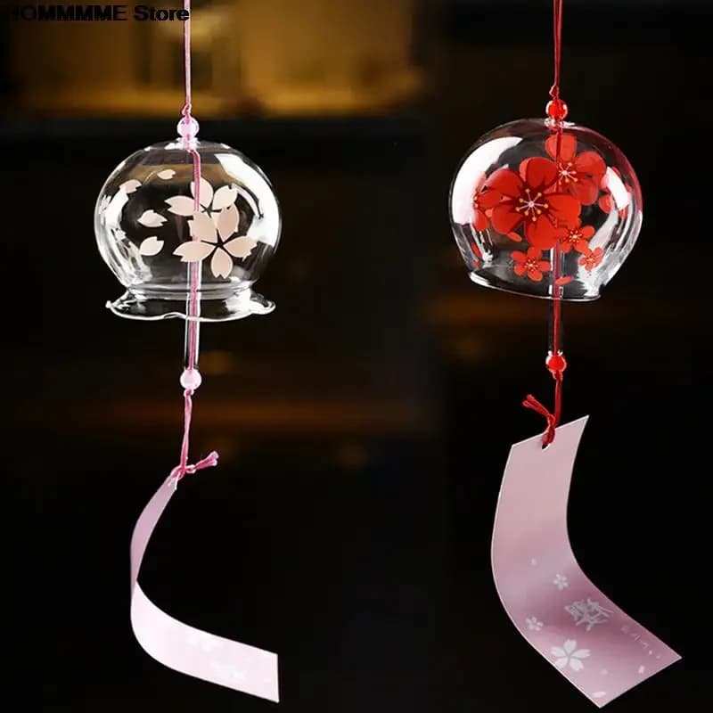 Japanese Wind Bell 1PC Japan Wind Chimes Handmade Glass Furin Home Decors Kitchen Office Decor