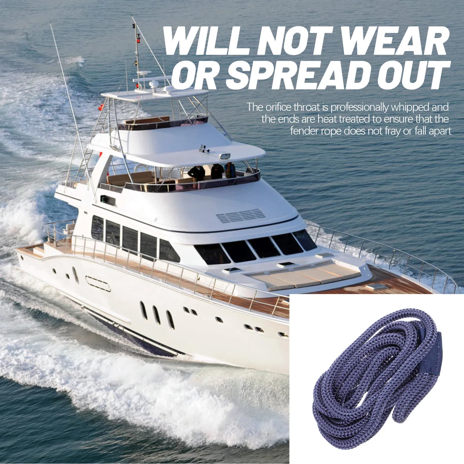 Corda di Ancoraggio per Barche 30M, Resistente, Grado Marino, per Forniture Nautiche, Attacco a Bordo, Corda per Nave, Corda Regolabile per Ringhiera Barca