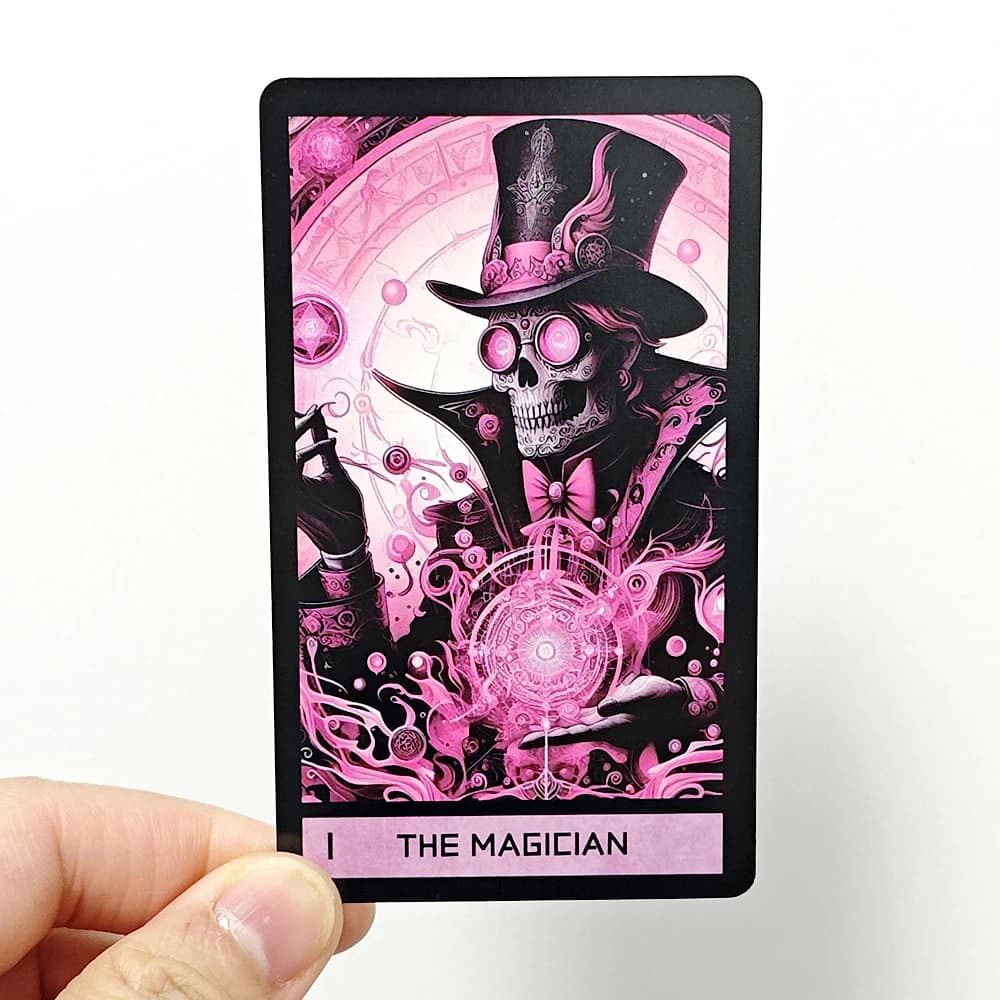 Carte dei tarocchi da 78 pezzi a tema gotico rosa 10,3 * 6 cm