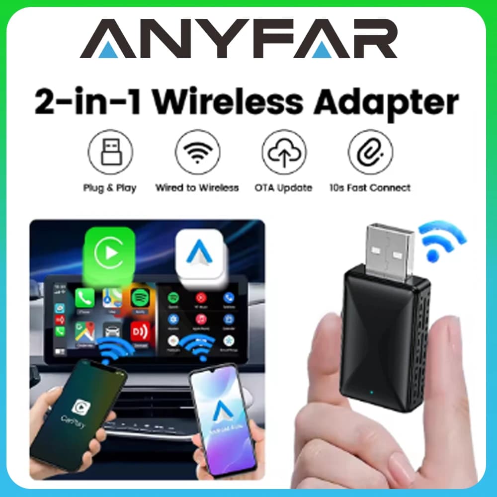 Adattatore wireless Carplay Android Auto Smart Mini Bt Wifi Dongle USB per auto OEM Plug and Play WiFi Bluetooth Auto Connect