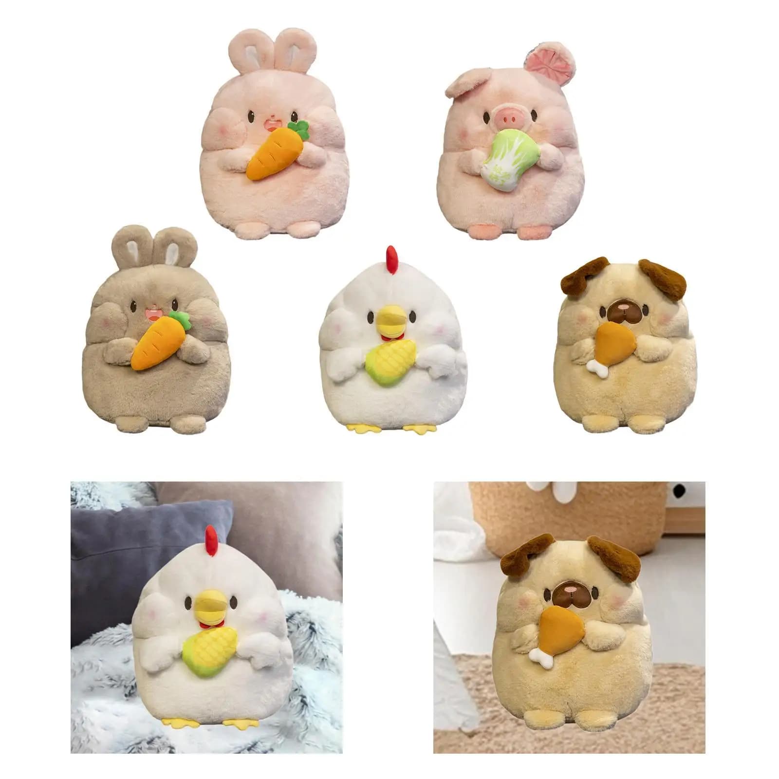 Plush Toy Lovely Gifts Soft Stuffed Animals Doll for Bedroom Couch Office Home Decor