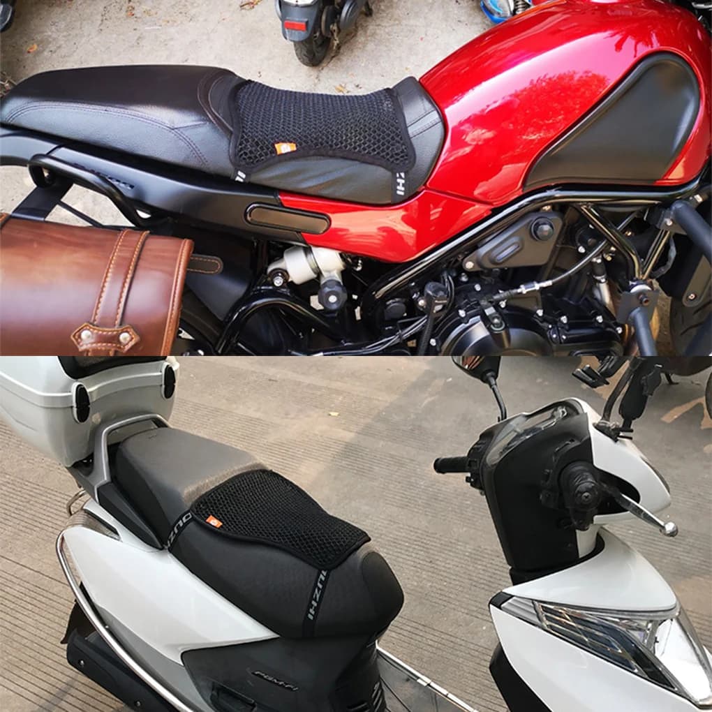Refreshing cover for motorcycle with elastic band Simple installation Breathable net without wear-resistant space
