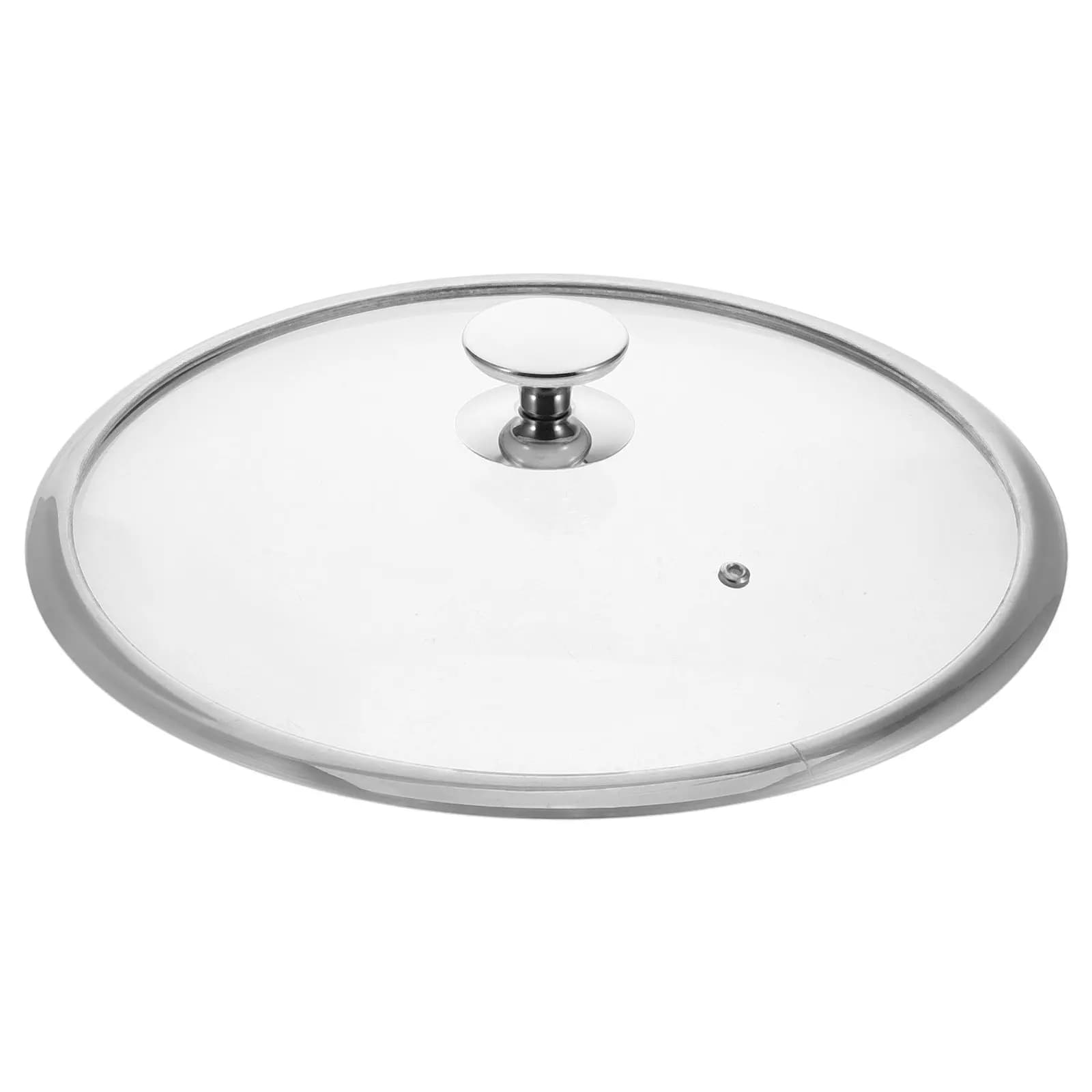 Tempered Glass Steel Wok Lid 34Cm Thickened Sanded Edges Explosion Proof Universal Pan Cover Cooking Pot Lid Suitable Frying