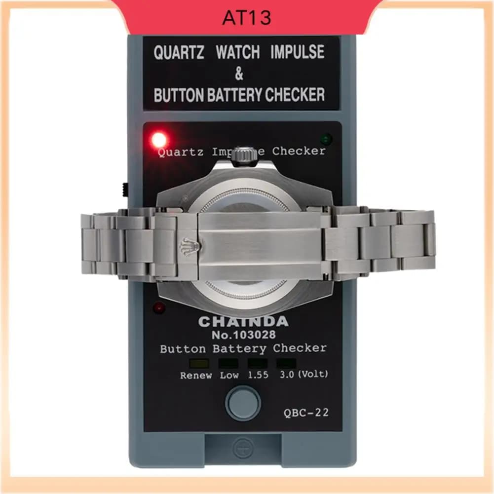 AT13 Quartz Movement Watch Tester Forbutton Battery Tester Quartz Watch Movement Pulse Detector Repair Supply Tool for Orology