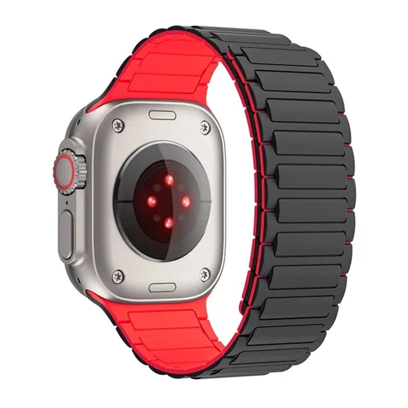 Cinturino sportivo magnetico per Apple Watch Ultra 2 49mm 45mm 44 42mm 38 40 41mm cinturino in silicone per iWatch serie 9 8 7 6 5 4 se 3 loop