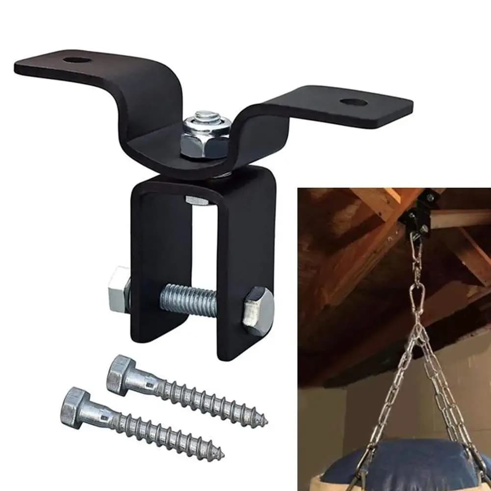 Support for boxing sand bag bracket with ceiling hook for heavy metal boxing bag for home