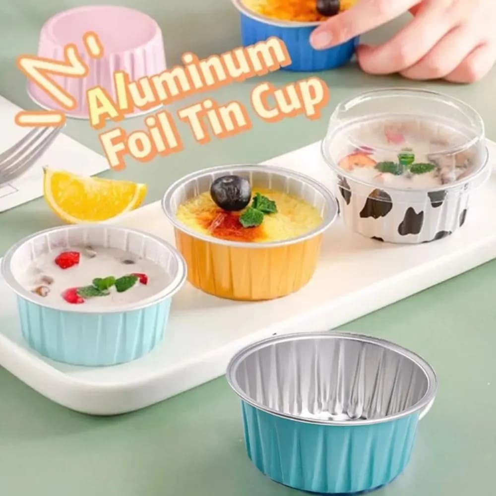 10 Pieces 6/7/8 Aluminium Trays Reusable for Oven, BBQ, Cooking Tools, Aluminium Sheet Boxes and Oil Resistant for Air Fryer