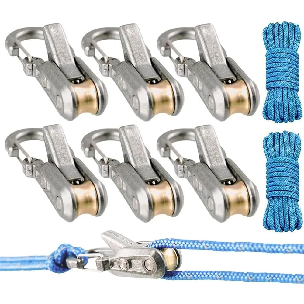 Nuovo rullo tenditore per corda senza nodi Regolatori per paracord per carichi pesanti Funzionamento facile Bloccaggio Strumento di ancoraggio per la nautica