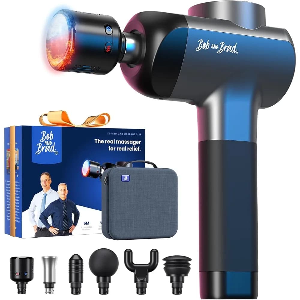 Patio Swings Percussion Massage Gun for Textile Deep with Heating and Cooling, Metal Head, 6 Athletes Pain Accessories