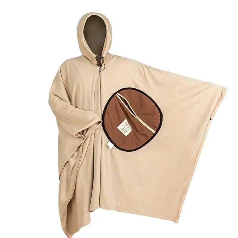 ABZV-Pawcho multipurpose fleece sleeping bag camping covered travel wearable for adults outdoor adventure