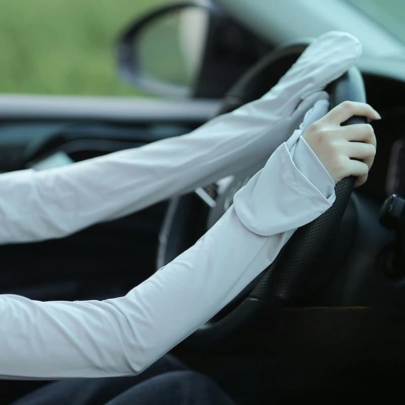 Summer Long Sun Gloves for Women Anti-UV Arm Cover Thin Loose Design for Motorcycle Driving Outdoor Sports