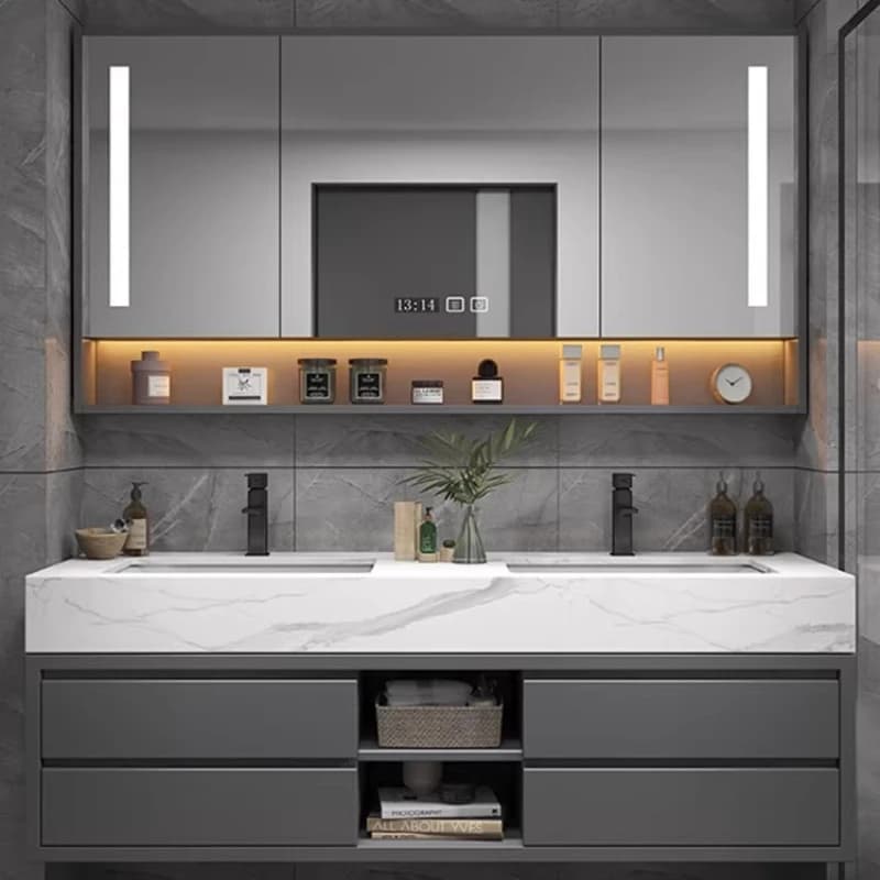 Vanity Unit Under Lavandino Mobiletto da bagno Specchio sopra WC Mobiletto portaoggetti con cassetti Mobili Vasagle Scaffali per lavatrice