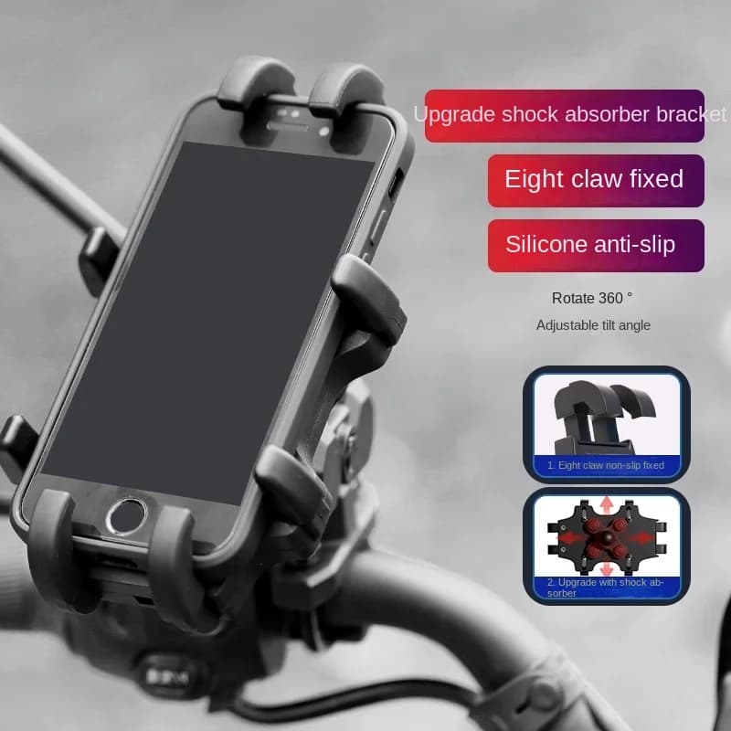 8 artigli supporto per cellulare regolabile Moto Scooter passeggino ATV E-bike Moto Clip universale per staffa di montaggio per cellulare