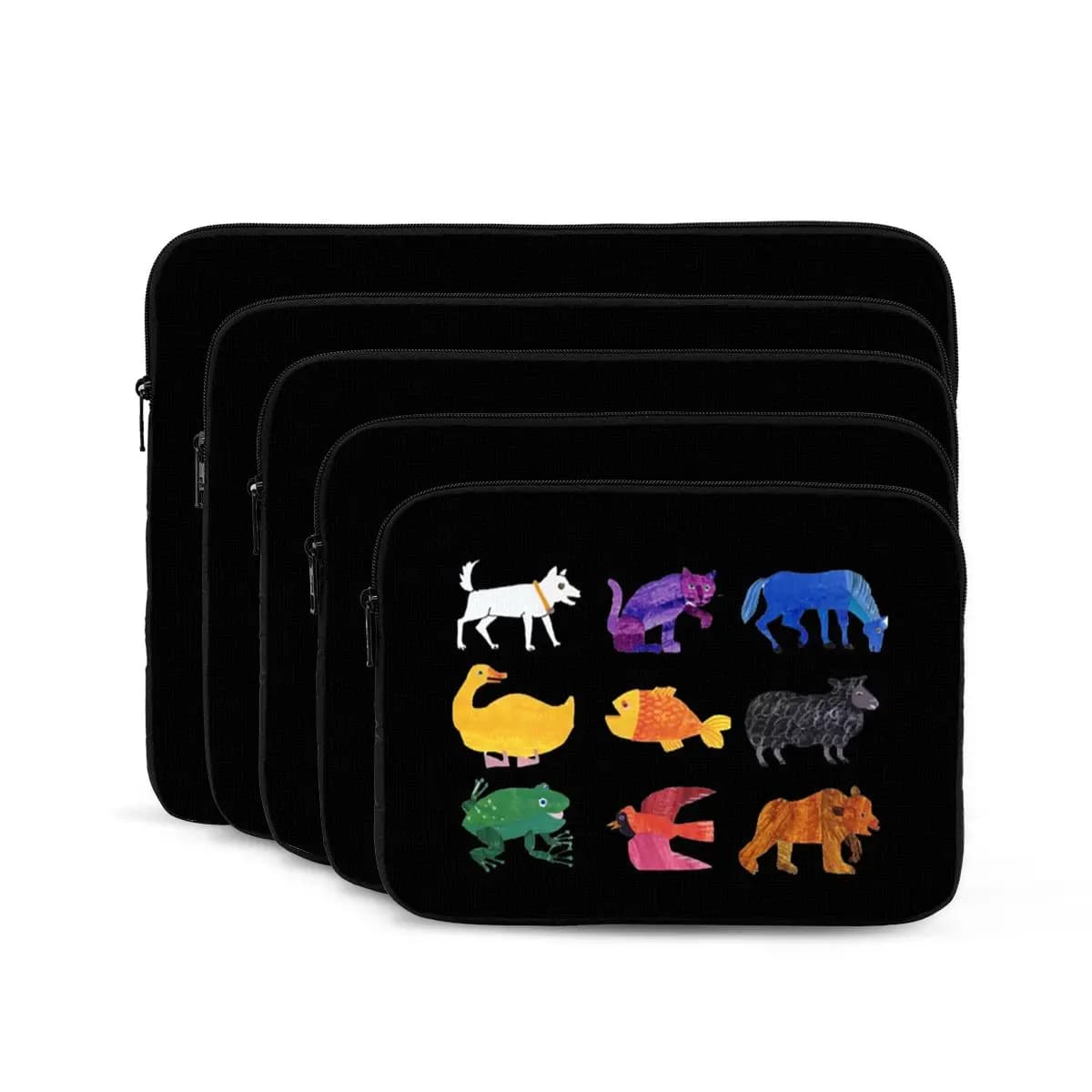 Eric Carle Animals Custodia per laptop per notebook Custodia per custodia per notebook da 10 12 13 15 17 pollici Custodia antiurto per tablet