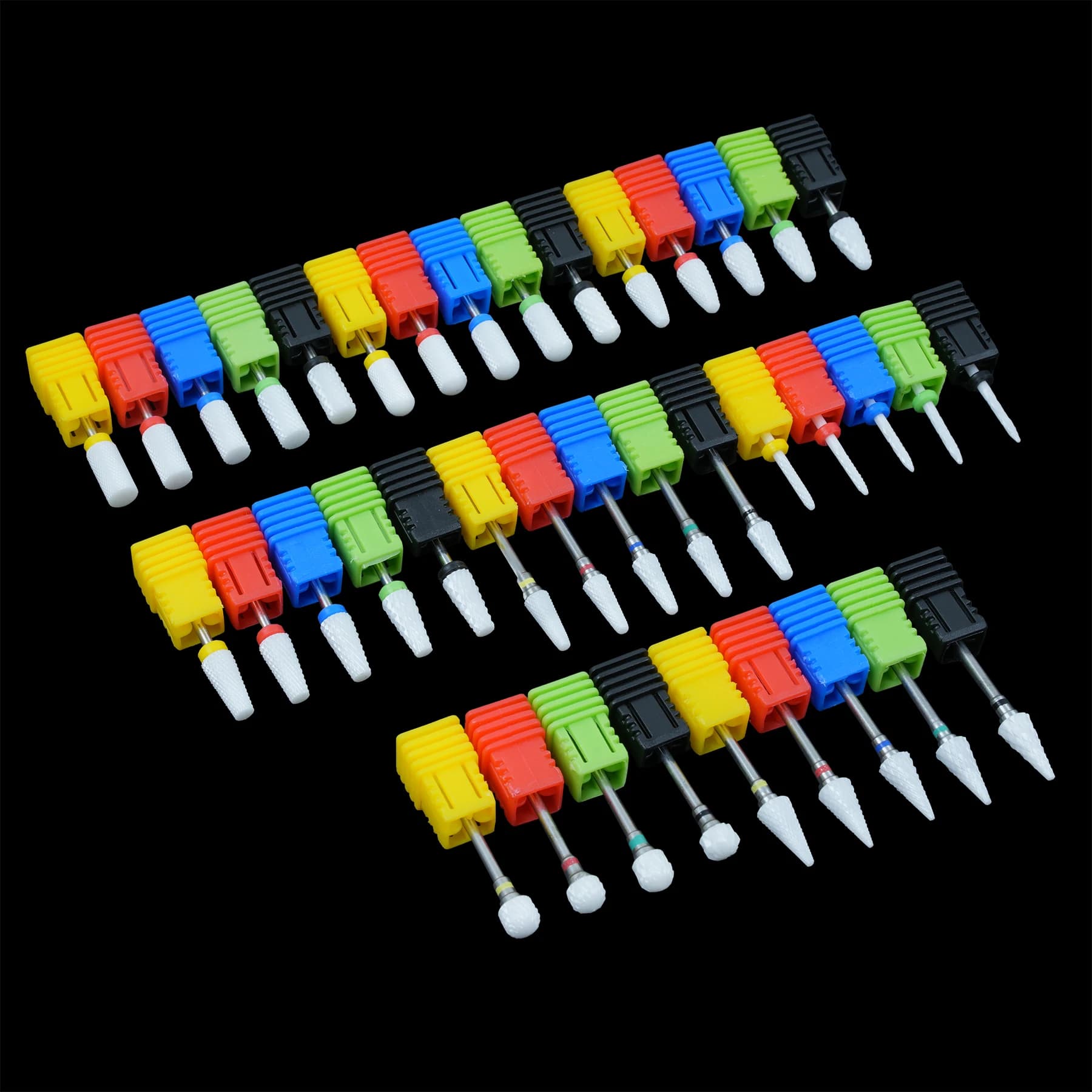 67 Styles Ceramic Nail Drill Tips Pedicure Tips Nail Tips Nail Art Accessories Remove Nail Gel Tools