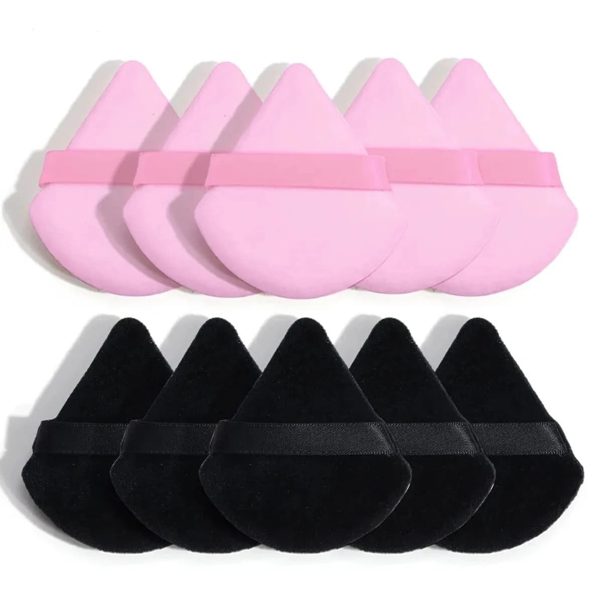 10 pcs triangle dust blow dry and wet use for melted liquid cosmetic liquid soft peluc dust blow funding for trendy new makeup