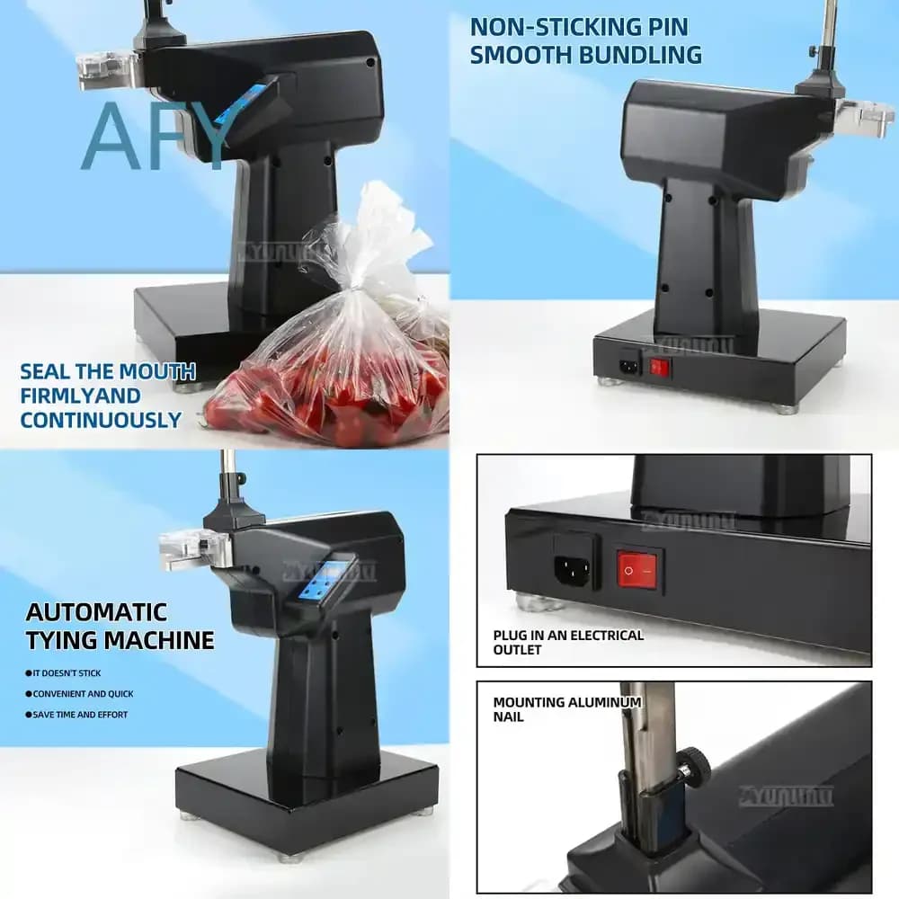 Aluminum Punching Machine for Supermarket Fruit Vegetable Packer Food Plastic Bag Sealer Packaging Tool for Fresh Produce Bag