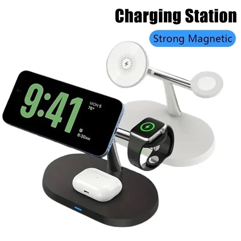 Wireless Magnetic Charger 3 in 1 Opansten for iPhone 17 15 14 13 12 Pro, iWatch 10 9, AirPods 4 3 - Quick Charging Station