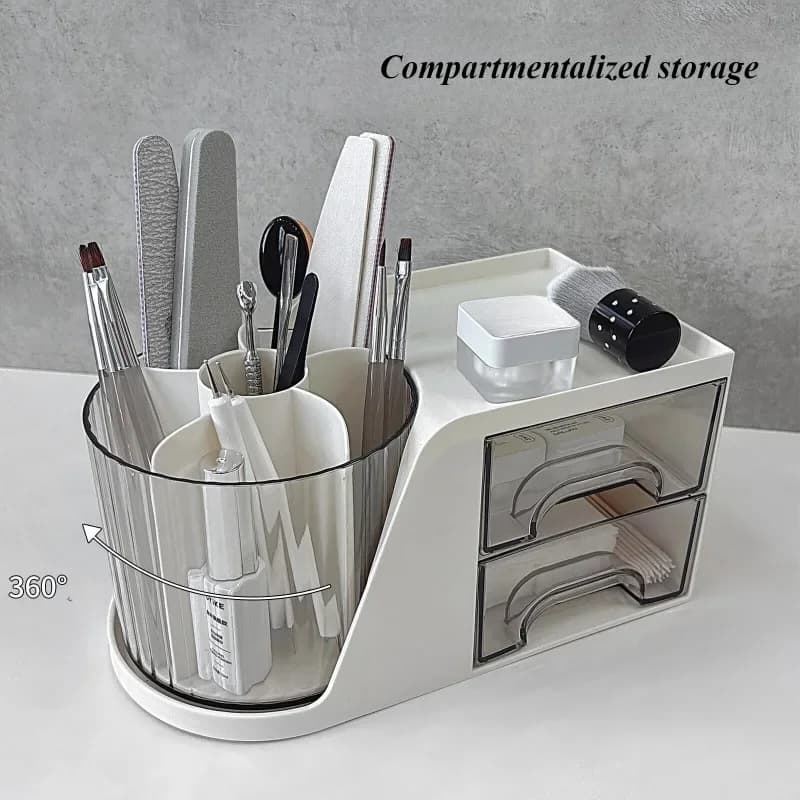 Scatola portaoggetti per strumenti per nail art, contenitore per bastoncini di cotone, accessori per unghie, scatola porta pennelli per trucco, porta pennelli per unghie, strumenti per unghie