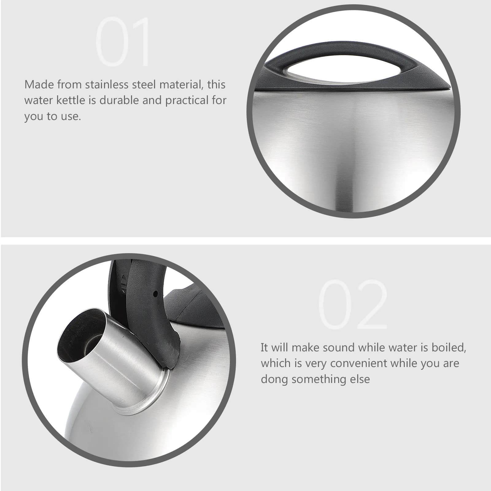 Stainless Steel Electric Kettle with Skull, for Quick boiling, for Home, Kitchen, Office, Color Silver