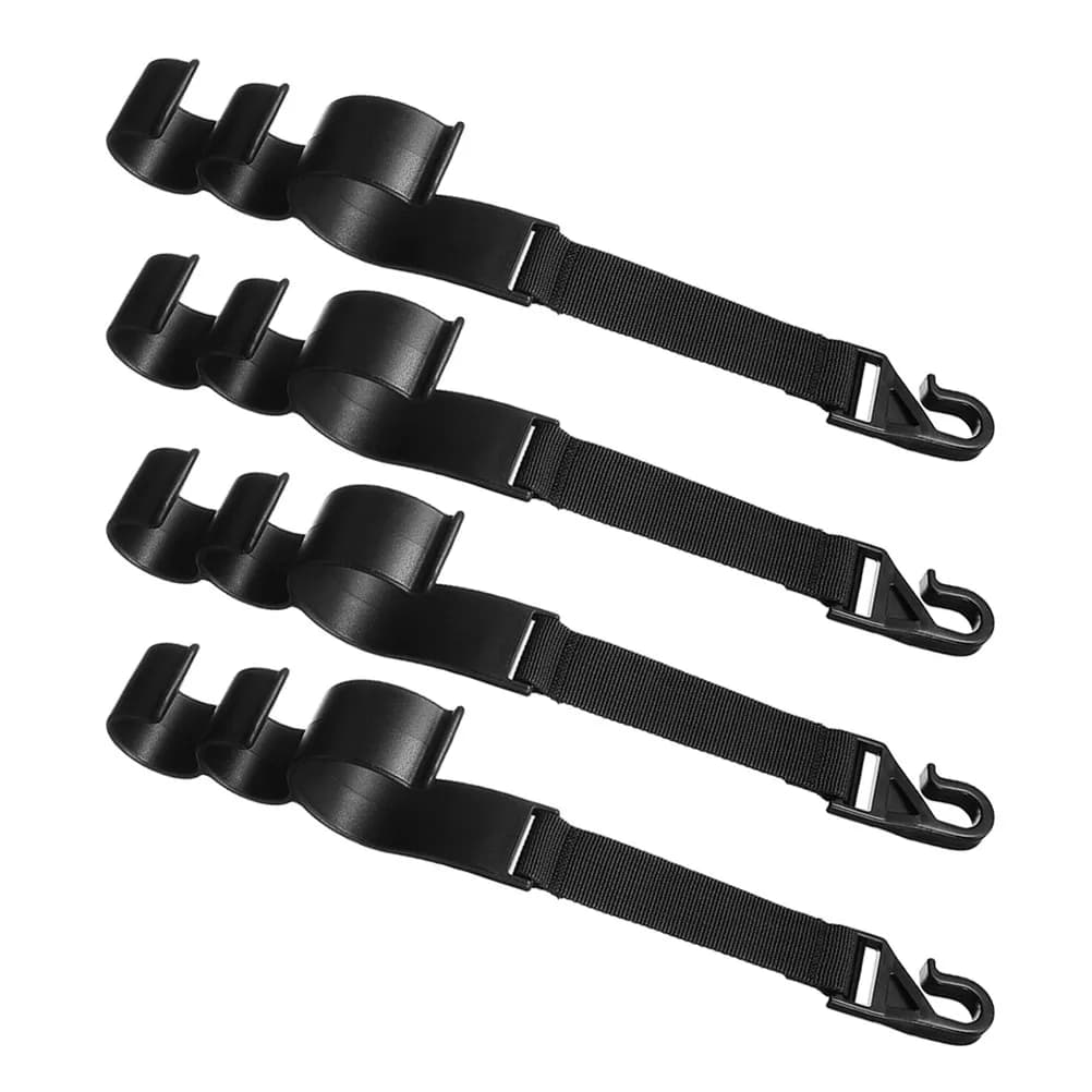 4Pcs Stylish Car Seat Headrest Hooks Dual Set for Rear Seat Trunk Storage Automotive Interior Accessories Car Backrest Hook