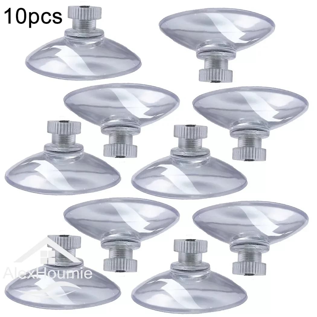 10 pezzi testa a fungo ventose trasparenti dado per pollice forti ventose sottovuoto in PVC cucina bagno finestra parete ganci per auto