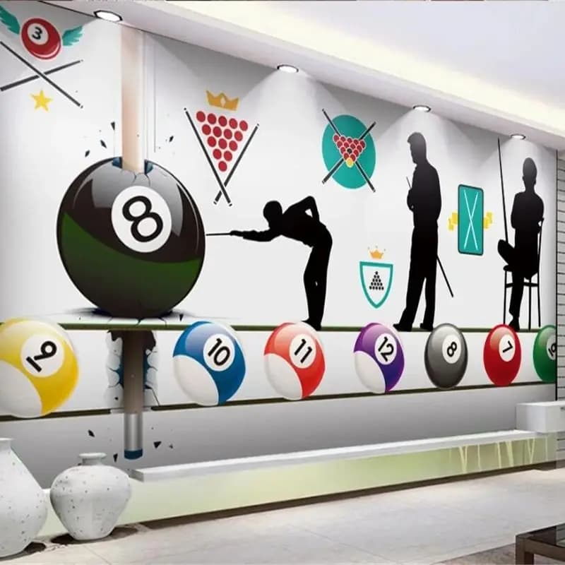 Personalizzato 3d carta da parati creativa piscina biliardo club bar internet bar utensili papier peint immagine muro pneumatico sfondo muro decorazioni per la casa