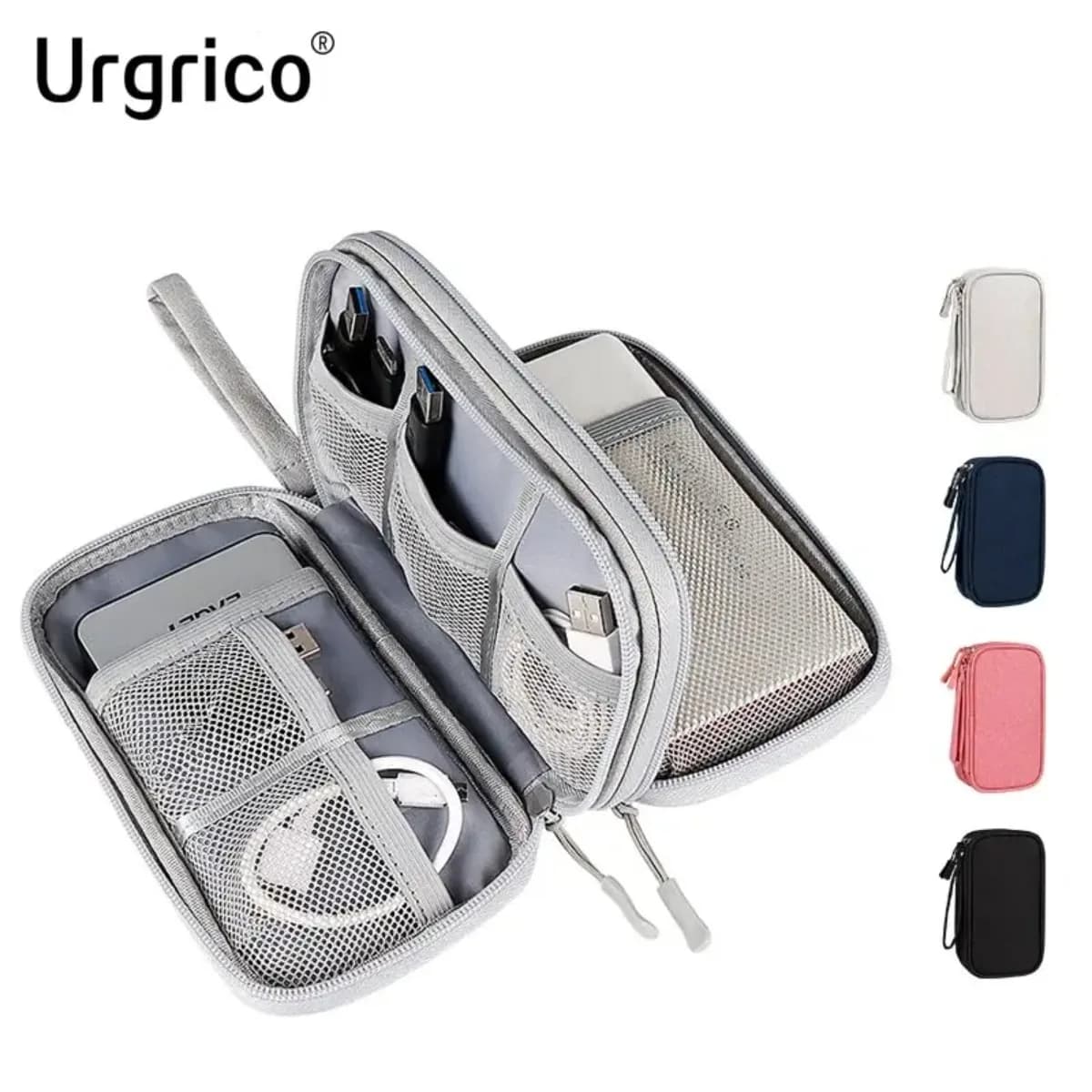 Borsa organizer per cavi impermeabile – Custodia tecnologica portatile per caricabatterie, cavi USB, adattatori e accessori da viaggio