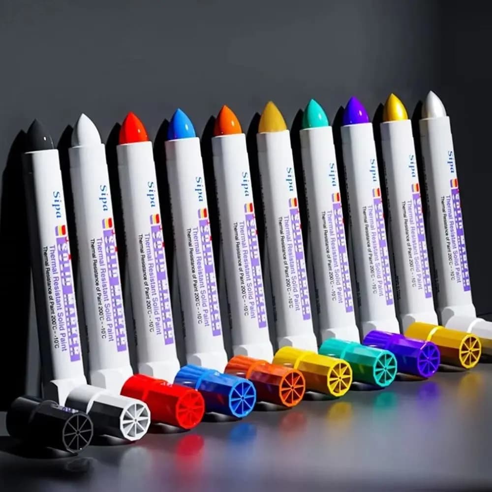 Solid Paint Pen High Temperature Resistant Waterproof Marker Pen Oil-based Ink Solid Paint Marker