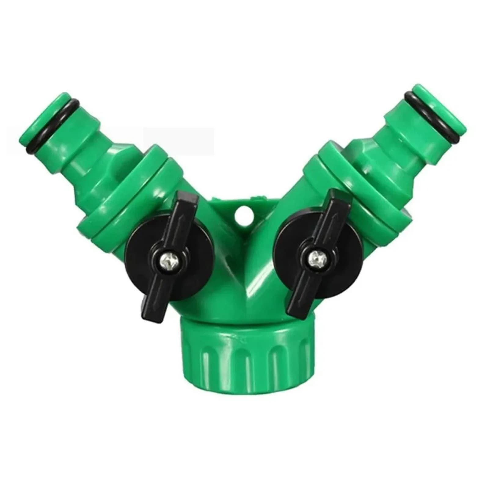Y Connector for Garden Irrigation, 2 Vie Valve with Switch, Rapid Plastic Adapter for Faucet, Irrigation Flowers and Landscapes